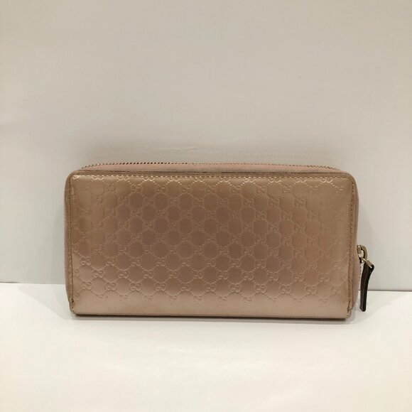 Gucci Beige Micro Guccissima Zip Around Long Wallet Sku#84596 (Gently used) - Picture 3 of 14